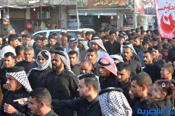 بالصور:الرفاعي تحيي ذكرى عاشوراء بمسيرة للمواكب الحسينية 