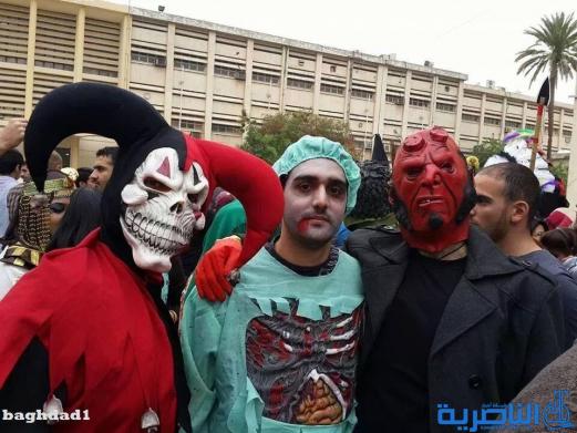 بالصور : تكفيريون في جامعة البصرة ، والشرطة لا تحرك ساكنا