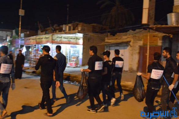 شباب سوق الشيوخ ينظمون حملات تطوعية لتنظيف الشوارع في ليالي محرم