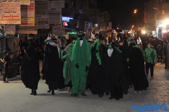 بالصور:المواكب الحسينية في الناصرية تحيي ذكرى ليلة السابع من المحرم 