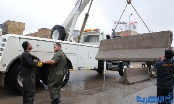 الناصرية تباشر برفع الحواجز الكونكريتية وتستعيض بكاميرات المراقبة والاستخبارات