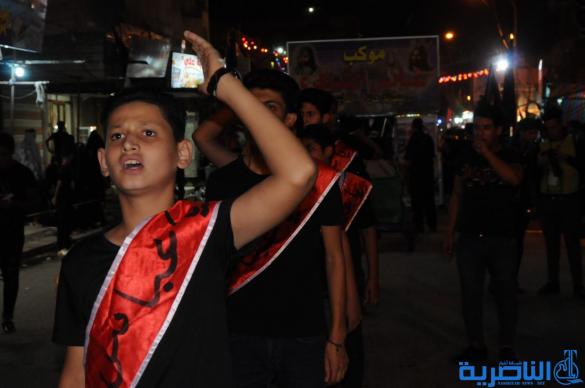 بالصور:المواكب الحسينية في الناصرية تحيي ذكرى ليلة السابع من المحرم 