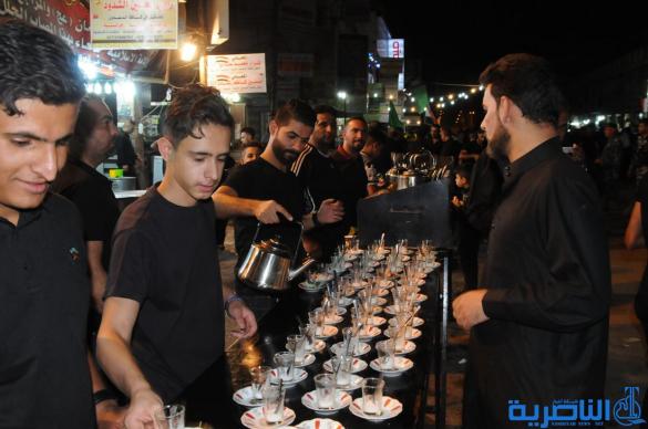 بالصور:المواكب الحسينية في الناصرية تحيي ذكرى ليلة السابع من المحرم 