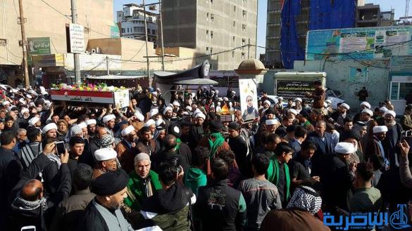 بالصور:تشييع مهيب لثلة طاهرة من طلبة الحوزة العلمية في النجف الاشرف الذين بلغوا الفتح فنالوا شرف الشهادة في قاطع تحرير الموصل