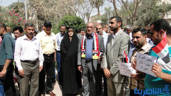 نقابة المهندسين العراقية في ذي قار تنظم وقفة تضامنية مع القوات الامنية والحشد الشعبي بمشاركة رجال الاعمال