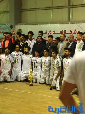 نفط ذي قار يتوّج بلقب بطولة الشهيد منذر لكرة الصالات