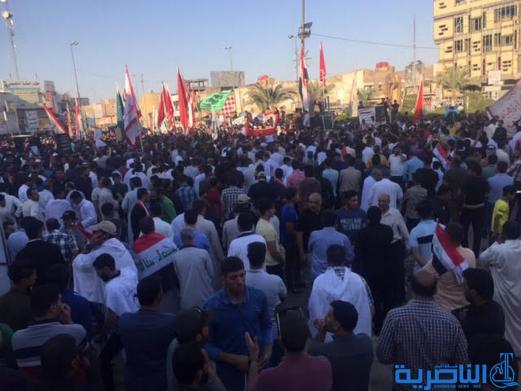 بالصور:الصدريون يتظاهرون وسط الناصرية تنديدا بتهديد الصدر 