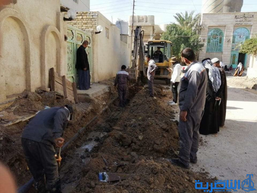 بالصور: ماء ذي قار تزيل عدد من التجاوزات في قضاء الناصرية 