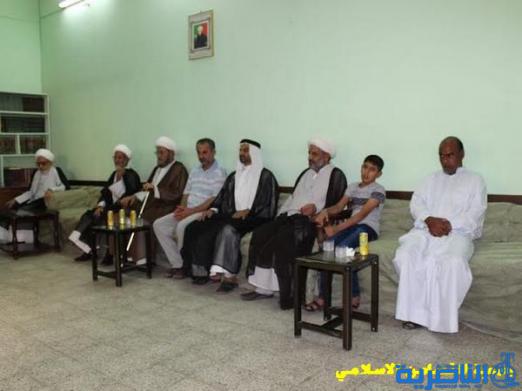 بالصور:اية الله الشيخ الناصري يستقبل المهنئين بمناسبة عيد الفطر المبارك