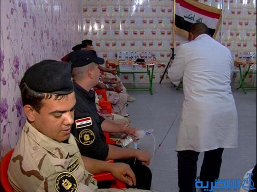  بالصور :عمليات الرافدين تنظم حملة للتبرع بالدم دعما لجرحى المعارك ضد داعش