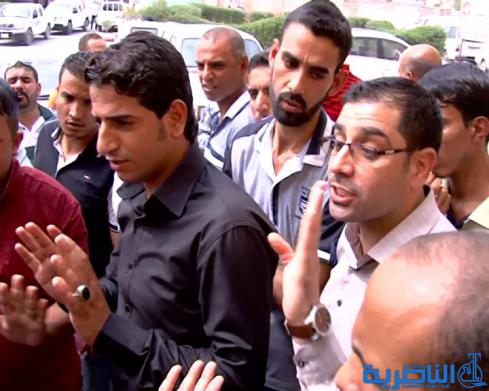 الاجراء اليوميون يتظاهرون امام دائرة الصحة للمطالبة باكمال اجراءات تعيينهم