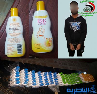 شرطة ذي قار تضبط مواد تجميل منتهية الصلاحية ومشروبات كحولية