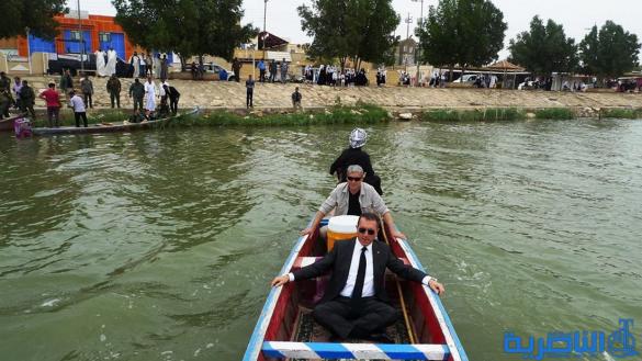 بالصور .. هور الناصرية يحمل السفير التركي رسالة الى انقرة : لا تحرموننا المياه