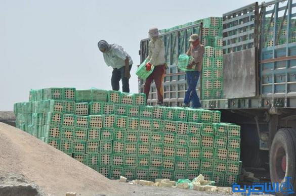 الاستمرار بتجهيز موقع العمل بالطابوق