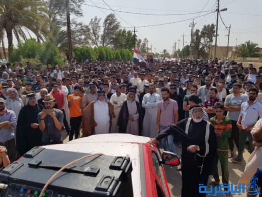 اهالي الفضلية يتظاهرون للمطالبة بتحسين الكهرباء