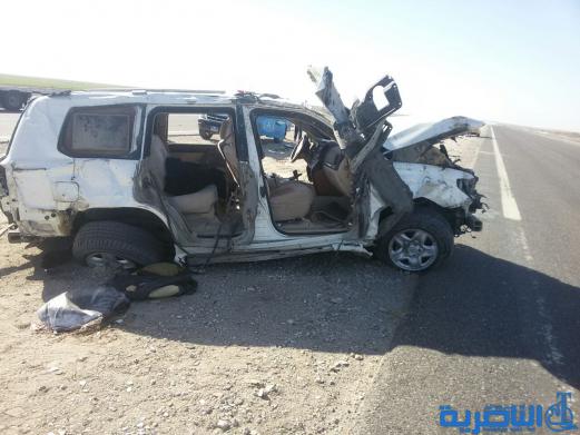 بالصور : الحادث الذي ادى الى وفاة النائب عبد العظيم العجلان