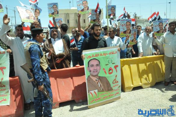 انتخابات ذي قار : لا احد طوق مكتبنا والامر لم يتعدى مظاهرة سلمية -تقرير مصور-