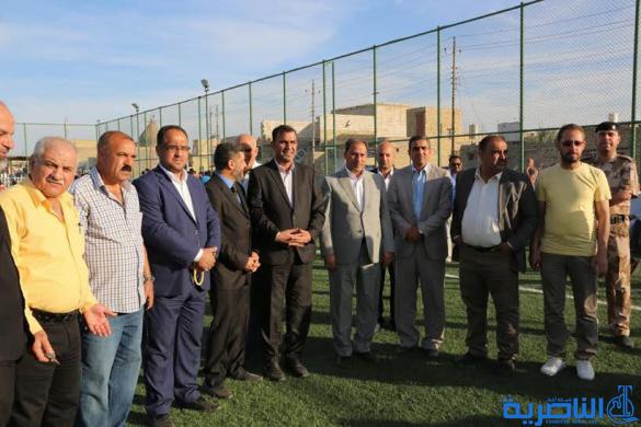 محافظ ذي قار يفتتح ملاعب شعبية في حي الارامل والرافدين بكلفة مليار و 431 مليون دينار