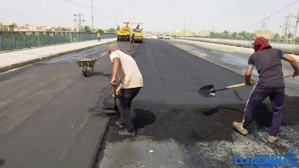 طرق ذي قار تتوقع المباشرة قريبا بصيانة الجسر الكونكريتي في الناصرية