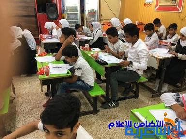 بدء الامتحانات النهائية للصفوف غير المنتهية في مدارس ومبرات التضامن للأيتام في ذي قار