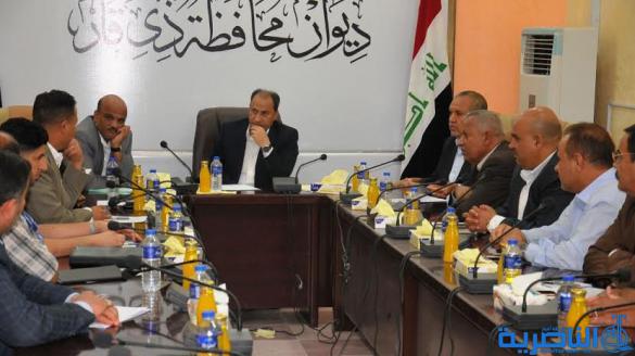 محافظ ذي قار يتوصل الى اتفاق مشترك مع غرفة التجارة واتحاد المقاولين ورجال الاعمال على الية تحديد اولويات المشاريع و تمويلها