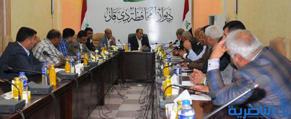 محافظ ذي قار يتوصل الى اتفاق مشترك مع غرفة التجارة واتحاد المقاولين ورجال الاعمال على الية تحديد اولويات المشاريع و تمويلها