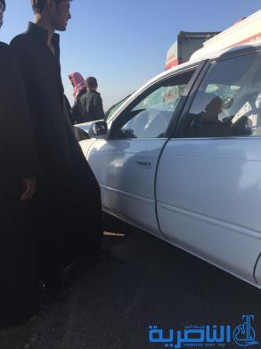  بالصور : حادث مروري يتسبب باصابة ستة اشخاص شمال الناصرية