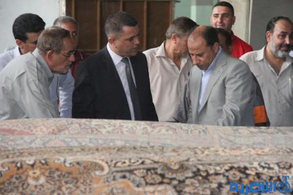 محافظ ذي قار يتفقد معمل نسيج الناصرية ويخصص 57 مليون دينار لتشغيل معمل الحصيرة البلاستيكية - تقرير مصور -