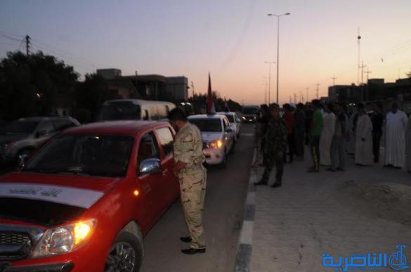 الناصرية تسير قافلة جديدة من المساعدات الغذائية للحشد الشعبي في صلاح الدين