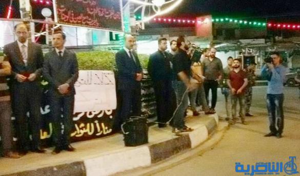 بالصور : سوق الشيوخ تنظم وقفة احتجاجية ضد التدخلات التركية
