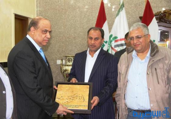  القنصل المصري يصل الناصرية و يؤكد رغبة شركات بلاده بتنفيذ مشاريع استثمارية مشتركة