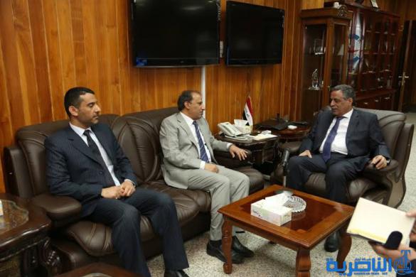 محافظ ذي قار يلتقي وزير الكهرباء ويبحث معه ملف المشاريع المقترح تنفيذها بالاجل ورواتب الأجراء اليوميين