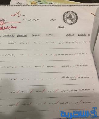 عمل ذي قار تطلق وجبة جديدة من صكوك المقترضين -قائمة بالاسماء-