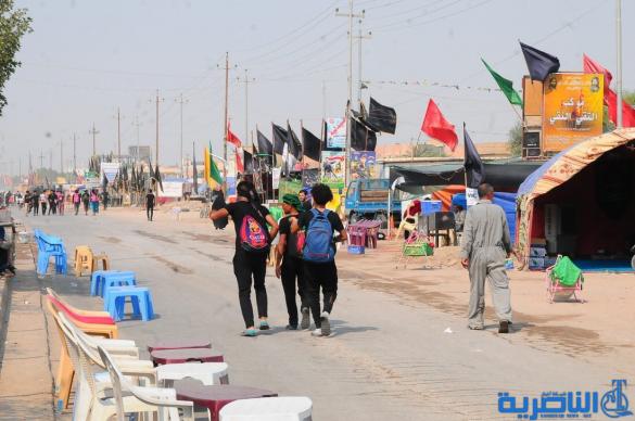 بالصور: وصول طلائع زوار محافظات الجنوبية وزائرين الاجانب الى محافظة ذي قار