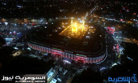  بالصور .. أنوار الإمام الحسين وأخيه العباس (ع) تدهش العقول من السماء