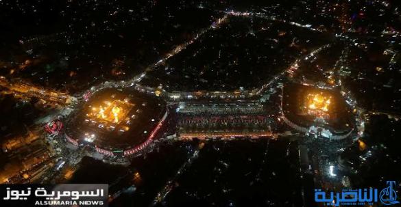  بالصور .. أنوار الإمام الحسين وأخيه العباس (ع) تدهش العقول من السماء