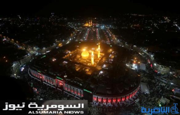  بالصور .. أنوار الإمام الحسين وأخيه العباس (ع) تدهش العقول من السماء