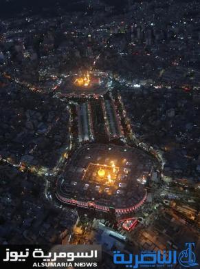  بالصور .. أنوار الإمام الحسين وأخيه العباس (ع) تدهش العقول من السماء