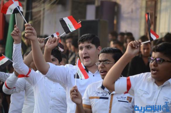  بالصور : مواكب الطلاب تجوب شوارع قلعة سكر في عزاء الحسين