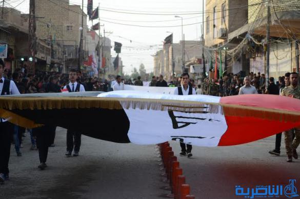  بالصور : مواكب الطلاب تجوب شوارع قلعة سكر في عزاء الحسين