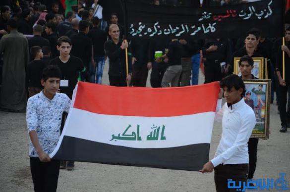  بالصور : مواكب الطلاب تجوب شوارع قلعة سكر في عزاء الحسين