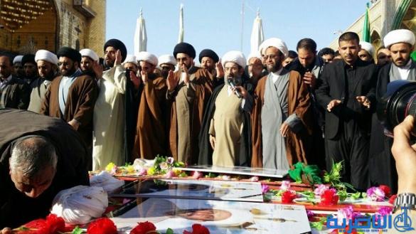 بالصور:تشييع مهيب لثلة طاهرة من طلبة الحوزة العلمية في النجف الاشرف الذين بلغوا الفتح فنالوا شرف الشهادة في قاطع تحرير الموصل