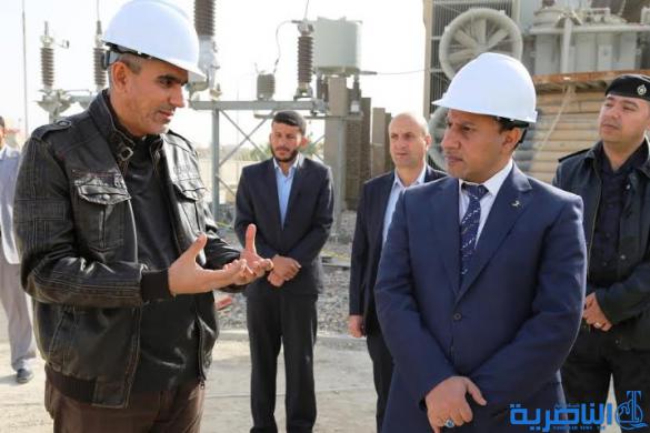 محافظ ذي قار يعلن المباشرة بنصب محولة قدرة رئيسية في محطة كهرباء شمال الناصرية - تقرير مصور -