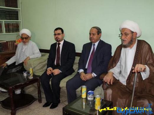 بالصور:اية الله الشيخ الناصري يستقبل المهنئين بمناسبة عيد الفطر المبارك