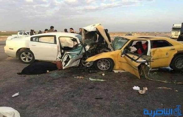 مصرع وإصابة سبعة مواطنين بحادث سير شمال الناصرية