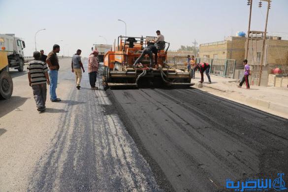 بالصور : محافظ ذي قار يعلن عن قرب الانتهاء من اعمال تاهيل جسر المرور السريع الكونكريتي ، ويوجه باكساء وتاهيل مقتربات الجسر