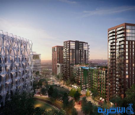 غرائب الأبنية حوض سباحي معلق بين مبنيين