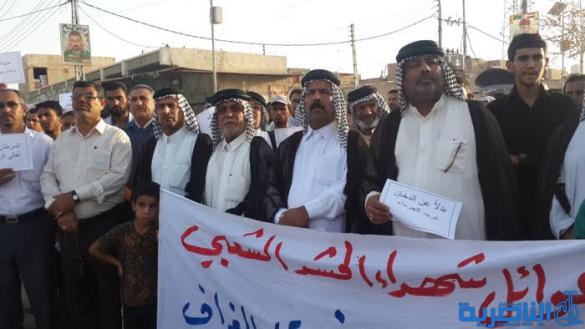 العشرات من اهالي الرفاعي يتظاهرون ضد ادارة حقل الغراف النفطي - تقرير مصور -