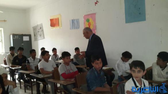 مدير عام تربية ذي قار يزور مدرسة التضامن الأولى للايتام