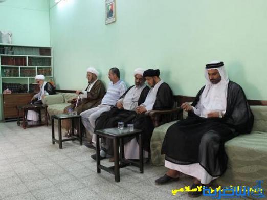 بالصور:اية الله الشيخ الناصري يستقبل المهنئين بمناسبة عيد الفطر المبارك